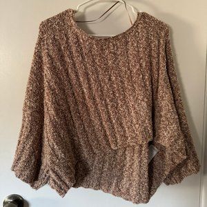 Off shoulder boho free people sweater
